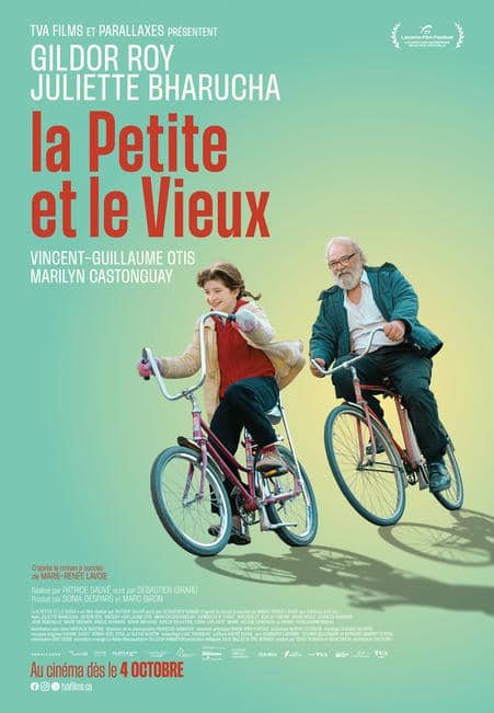 Affiche de la comédie dramatique québécoise "La petite et le vieux" (Patrice Sauvé, 2024, Parallaxes, TVA Films)